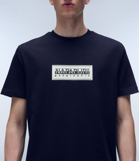 Мъжка тениска S-BOX LOGO SS BLU MARINE NP0A4I3L176 04