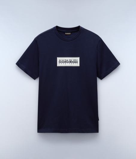 Мъжка тениска S-BOX LOGO SS BLU MARINE NP0A4I3L176 01