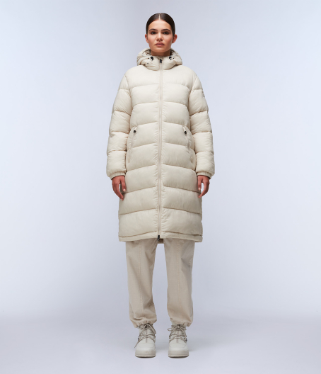 Дамско дълго яке A-BOX LOGO LONG H W BEIGE SILVR N90 NP0A4HZ3N90 06