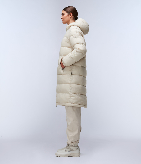 Дамско дълго яке A-BOX LOGO LONG H W BEIGE SILVR N90 NP0A4HZ3N90 05