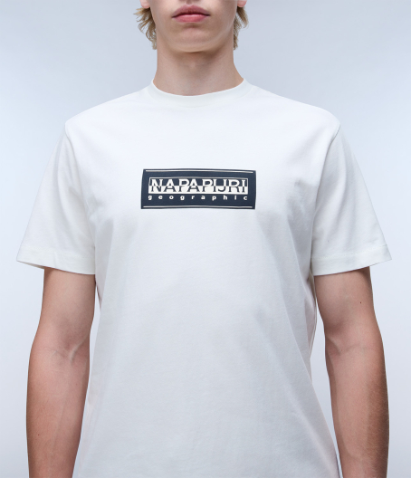 Мъжка тениска S-BOX LOGO SS WHITE HERON NP0A4I3L206 04