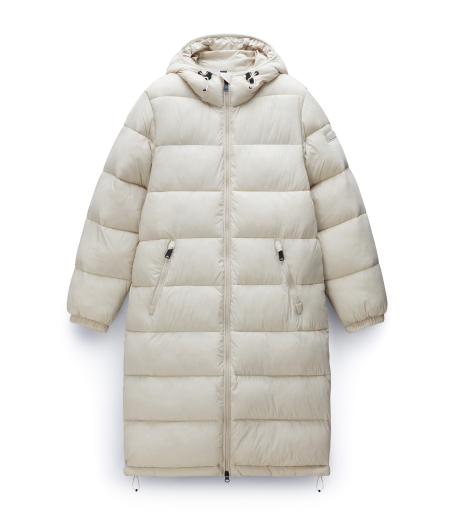 Дамско дълго яке A-BOX LOGO LONG H W BEIGE SILVR N90 NP0A4HZ3N90 01