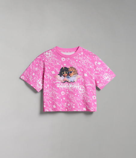 Дамска тениска S-FIORUCCI CROP W 1 PINK STARS NP0A4H8PFK6 05