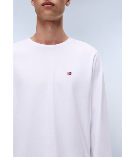 Мъжка тениска с дълъг ръкав SALIS LS 1 BRIGHT WHITE 002 NP0A4HN7002 05