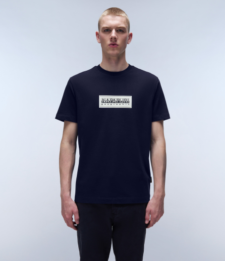 Мъжка тениска S-BOX LOGO SS BLU MARINE NP0A4I3L176 03