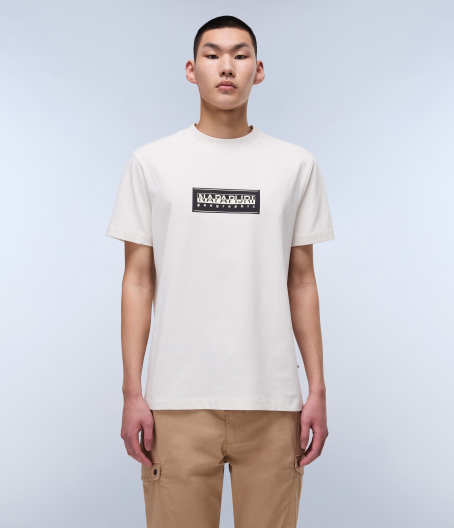 Мъжка тениска S-BOX LOGO SS WHITE WHISPER NP0A4I3LN1A 03