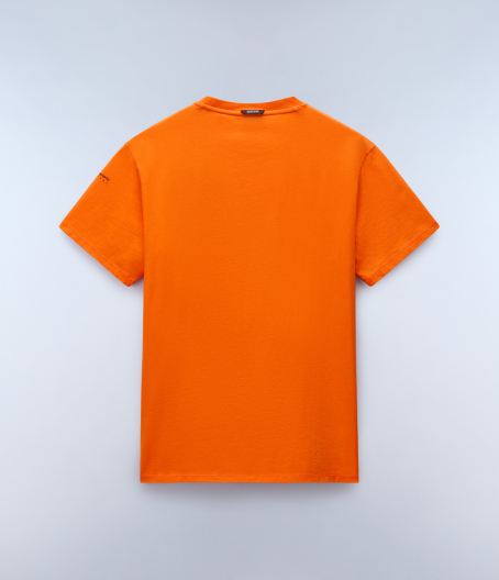 Мъжка тениска S-BADGE SS ORANGE RED NP0A4I3NA00 02