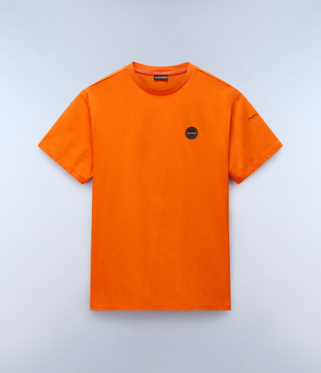 Мъжка тениска S-BADGE SS ORANGE RED NP0A4I3NA00 01