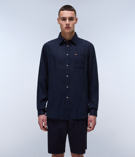 Мъжка риза G-LINEN LS BLU MARINE NP0A4HQ2176 02
