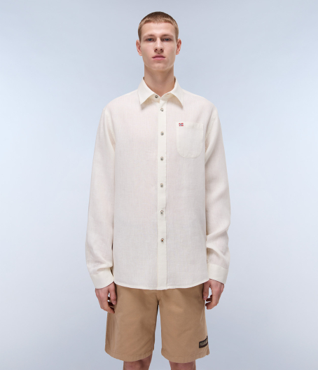 Мъжка риза G-LINEN LS WHITE WHISPER NP0A4HQ2N1A 02