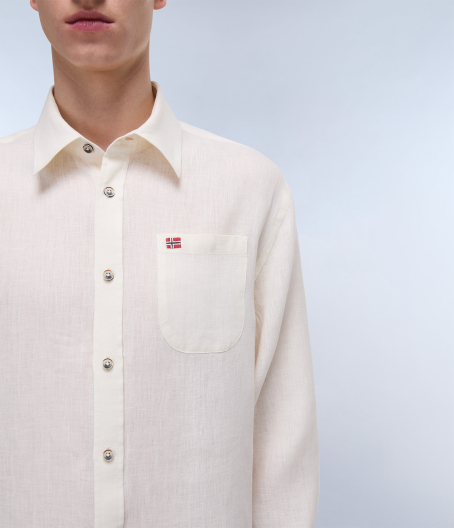 Мъжка риза G-LINEN LS WHITE WHISPER NP0A4HQ2N1A 05