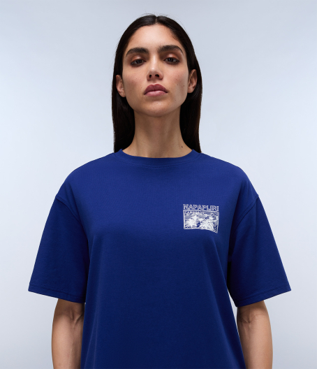 Дамска тениска S-NICE W BELLWETHER BLUE 04 Дамска тениска S-NICE W BELLWETHER BLUE NP0A4IG4B2U 04