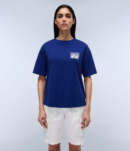 Дамска тениска S-NICE W BELLWETHER BLUE 03 Дамска тениска S-NICE W BELLWETHER BLUE NP0A4IG4B2U 03