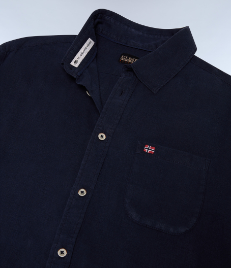 Мъжка риза G-LINEN LS BLU MARINE NP0A4HQ2176 05