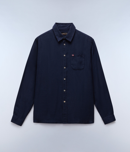 Мъжка риза G-LINEN LS BLU MARINE NP0A4HQ2176 01