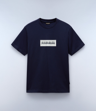 Мъжка тениска S-BOX LOGO SS BLU MARINE