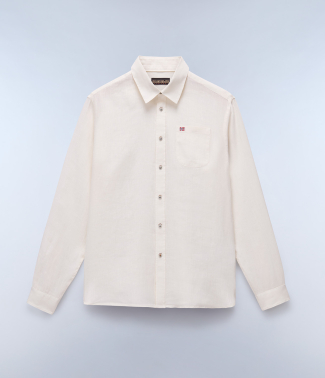 Мъжка риза G-LINEN LS WHITE WHISPER
